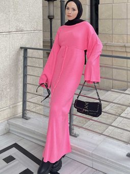 Yarasa Kol Triko Elbise