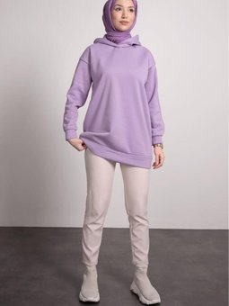 Kapüşonlu Sweat Lila