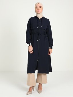 Büyük Beden Lacivert Ferace