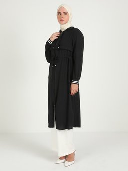 Büyük Beden Siyah Ferace