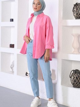 Taş Detaylı Pantolon Açık Kot 6039