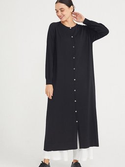 Merserize Triko Hırka Ns 22k 512h Siyah