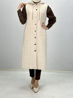 Otw4009 Büyük Beden Kapitone Yelek Taş