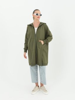 Fermuarlı Kopça Detaylı Sweat 10419