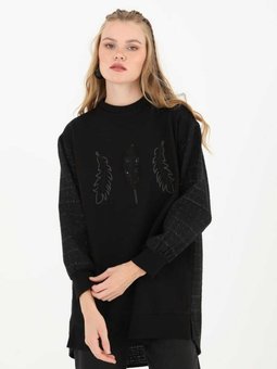 Kol Ve Arka Tüvit Detay Tunik 10559