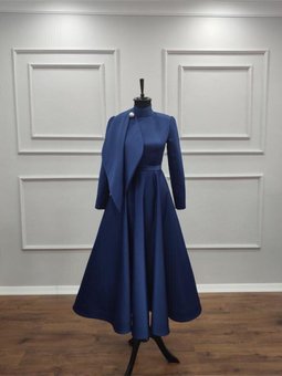 Damla Model İnci Detaylı Lacivert