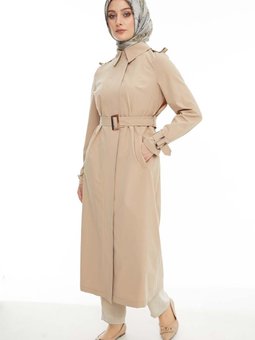 Camel Gömlek Yaka Apolet Detaylı Kap 2422031