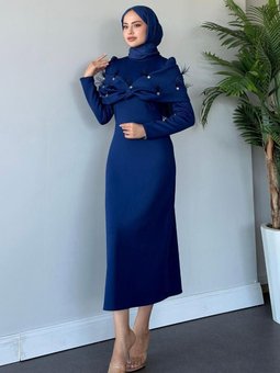 Alçin Abiye Elbise Lacivert