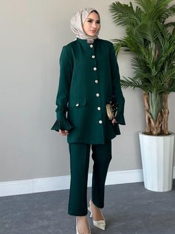 Maral Pantolonlu Takım Zümrüt Yeşili