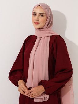 Şifon Dokulu Pudra Şal