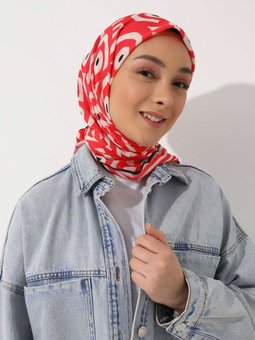 Vintage Özel Tasarım Pamuksu Cok Renkli Eşarp