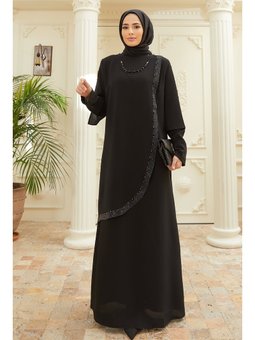 Siyah Hürrem Büyük Beden Abiye Elbise