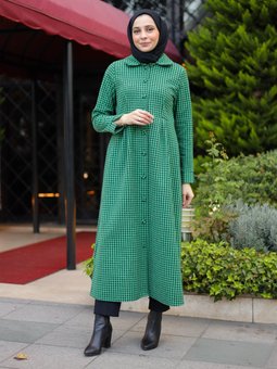 Kazayağı Desenli Zümrüt Yesili Kap