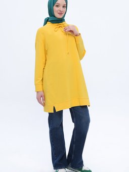 Sarı Rahat Kalıp Sweat Tunik