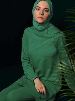 Yakası Çıtçıtlı İkili Pant. Eşofman Takım 43342