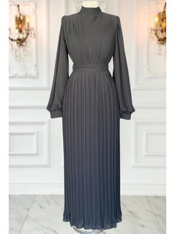 Alina Piliseli Abiye Elbise Antrasit