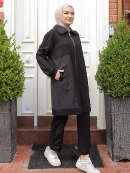 Armine Yeni Sezon Trend 2024 2025 Paraşüt Detaylı Fermuarlı İkili Takım