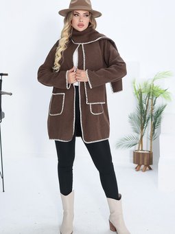 Sarel Atkılı Kaşe Ceket 1270 Kahve