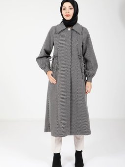 Siyah Desenli Ve Cepli Kap