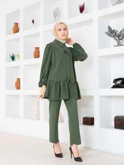 Eteği Fırfırlı İkili Takım Brc1316 Haki