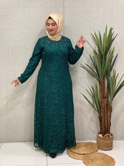 Kordena Dantel Abiye Elbise