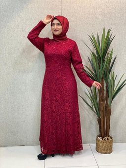 Kordena Dantel Abiye Elbise