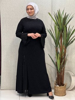 Önü Pliseli Abiye Elbise