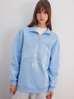 Regular Fit Bisiklet Yaka Içi Yumuşak Tüylü Kalın Sweatshirt Tunik C1671ax24sp