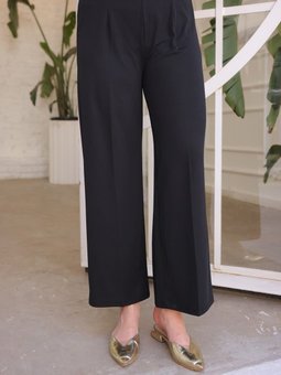 Siyah Yüksek Bel Bol Paça Pantolon