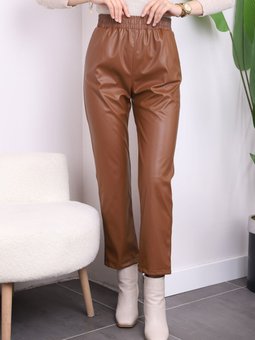 Taba Cepli Deri Pantolon