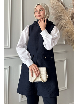 Cepli Kapitone Lacivert Yelek