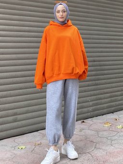 Kapüşonlu Salaş Sweatshirt