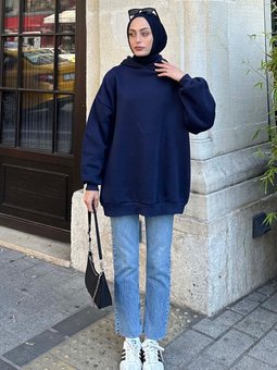 Kapüşonlu Salaş Sweatshirt