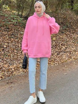 Üç İplik Kanguru Cep Sweatshirt