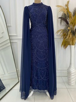 Lacivert Devin Abiye Elbise