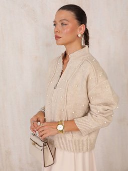 Taş İncili Triko Hırka 32 7007