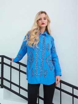 Kaptone Nakışlı Gömlek