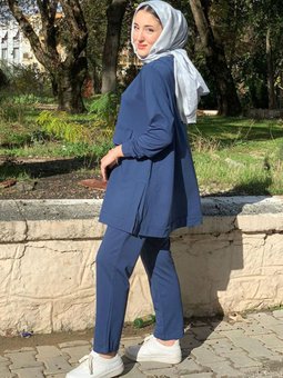 25k3299 Laci?vert Kapüşonlu I?ki?i?pli?k Takım