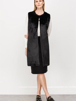 Siyah Triko Kombinli Yelek
