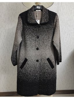 Çelik Örgü Düğmeli Cepli Kışlık Triko Anne Ceket Hırka