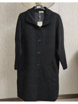 Çelik Örgü Düğmeli Cepli Kışlık Triko Anne Ceket Hırka