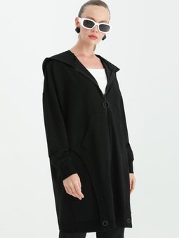 Fermuarlı Kopça Detaylı Sweat 10419