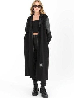 Kol Çizgi Detaylı Fermuarlı Uzun Kap 15172