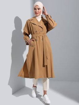 Kolları Çıkabilen Yelek Trençkot Camel Benin