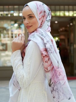 Çiçek Pamuklu Soft Taş Şal