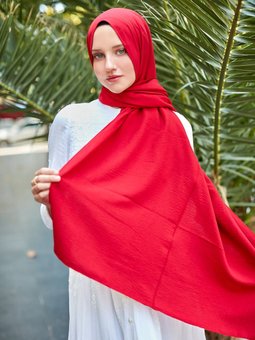 Pamuk Cazz Kırmızı Şal