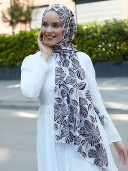 Pamuklu Soft Taş Kahve Şal