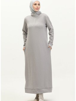Balıkçı Yaka Spor Elbise 0282 05 Gri