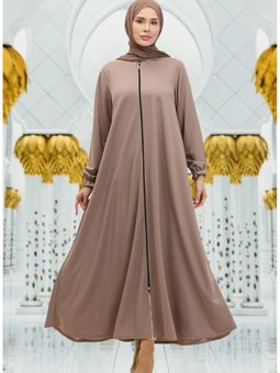 Fermuarlı Mevlana Ferace 3085 01 Vizon