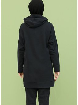 Fermuarlı Sweatshirt 20054 03 Siyah